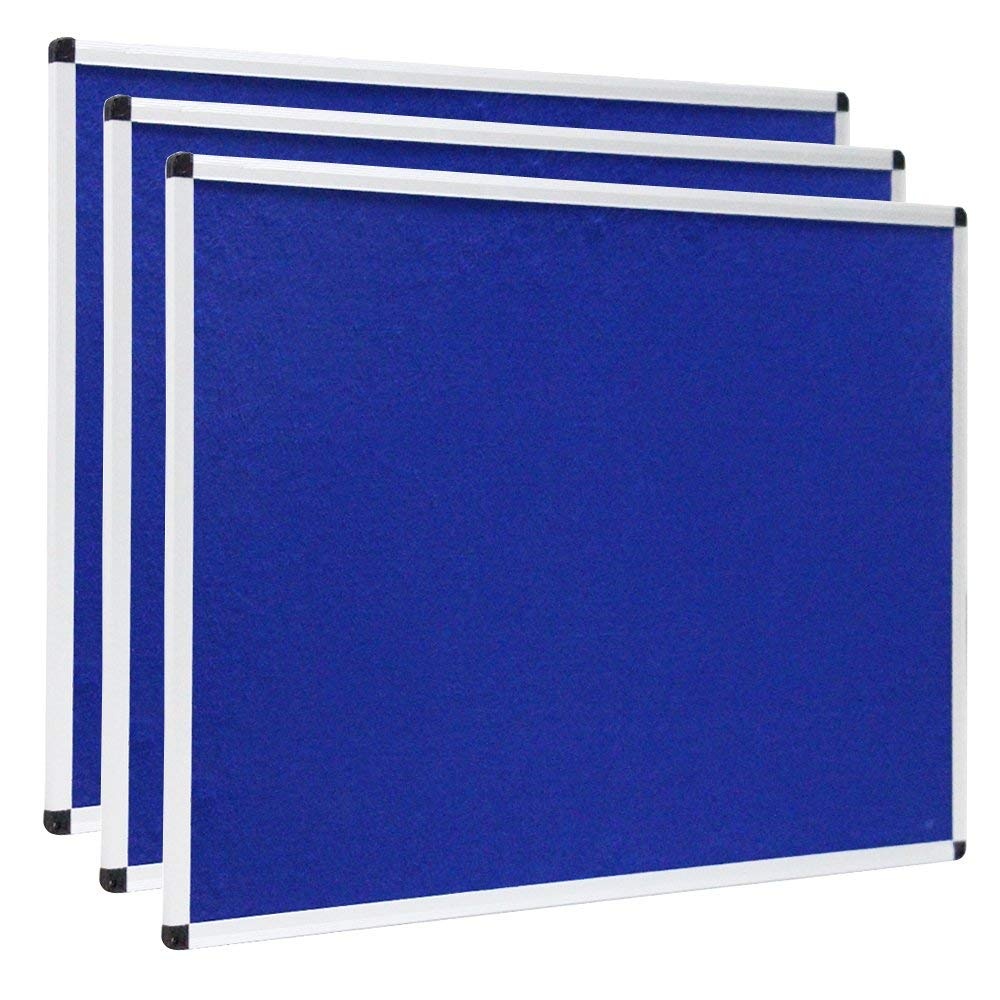 VIZ PRO Notice Board Felt Blue S